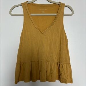 American Eagle Outfitters Women's Yellow Tank Top
